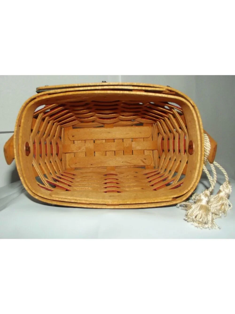 Longaberger 2001 Combo 4th July Inaugural Basket Liner Protector Tie On Stars 6